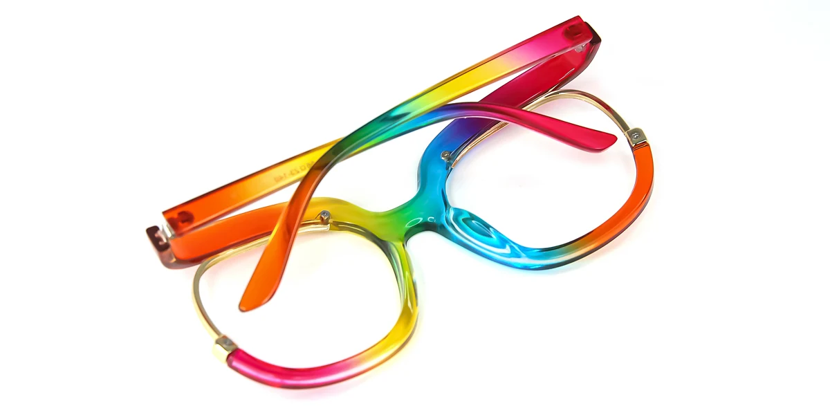 Multicolor Round Oval Retro Unique Custom Engraving Eyeglasses | WhereLight