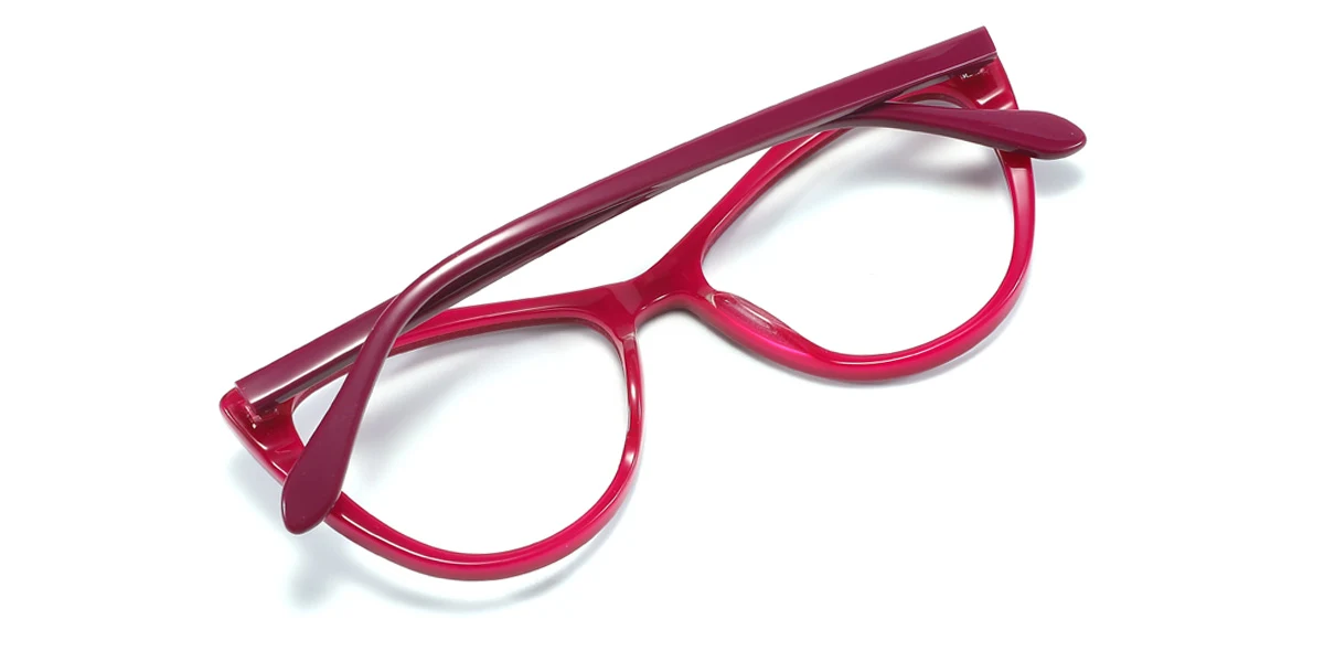 Red Cateye Simple Spring Hinges Eyeglasses | WhereLight