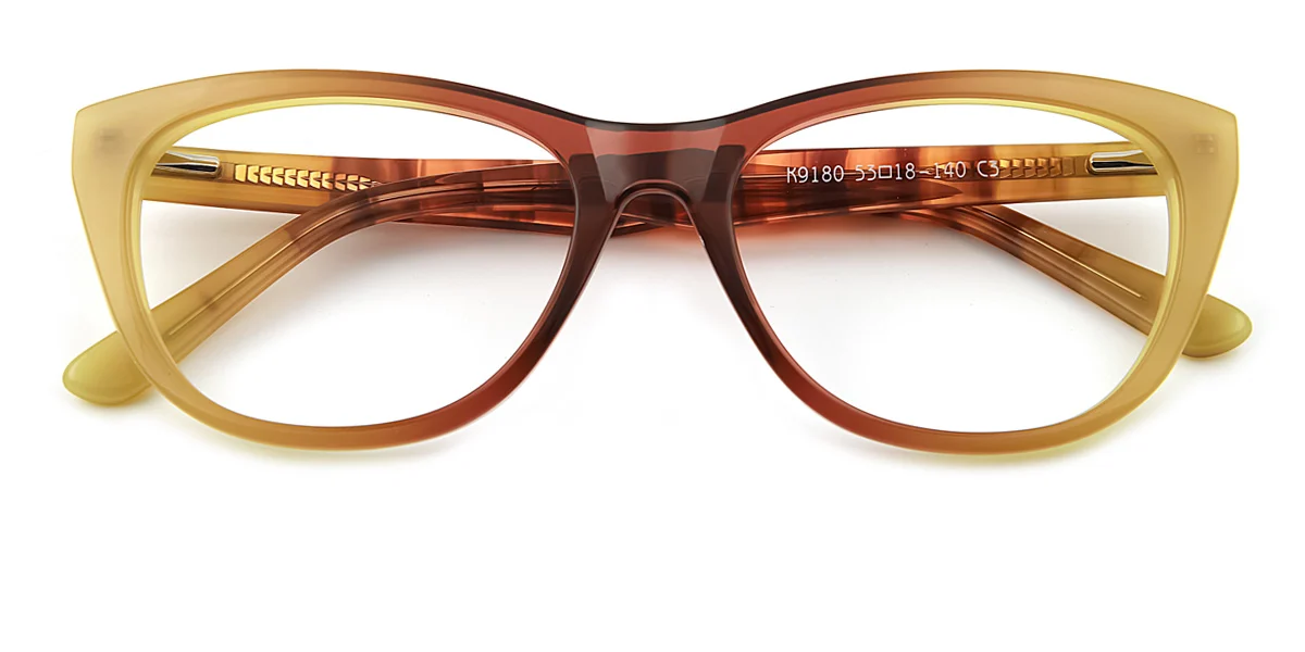 Brown Cateye Unique Gorgeous Spring Hinges Eyeglasses | WhereLight