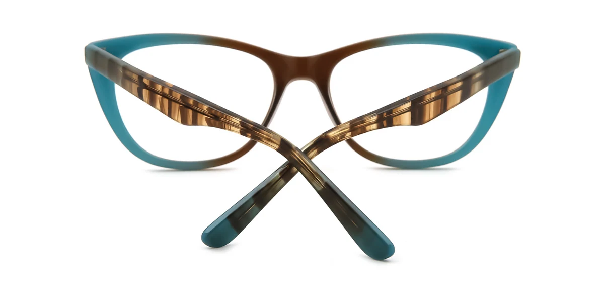 Green Cateye Unique Gorgeous Spring Hinges Eyeglasses | WhereLight