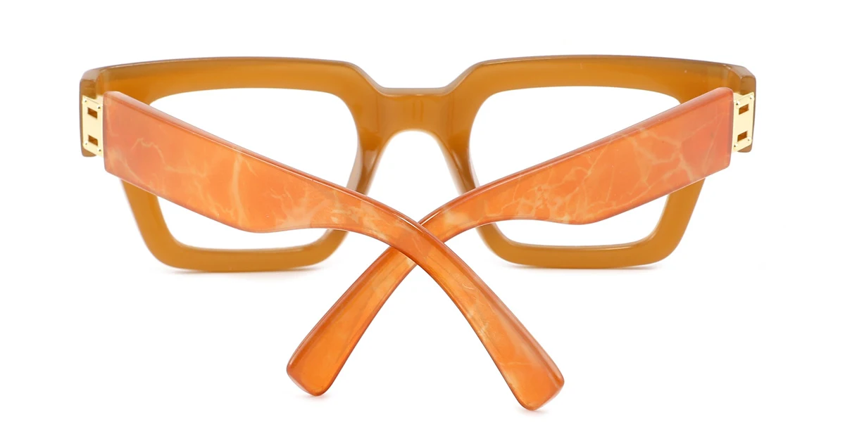 Brown Rectangle Unique Gorgeous  Eyeglasses | WhereLight