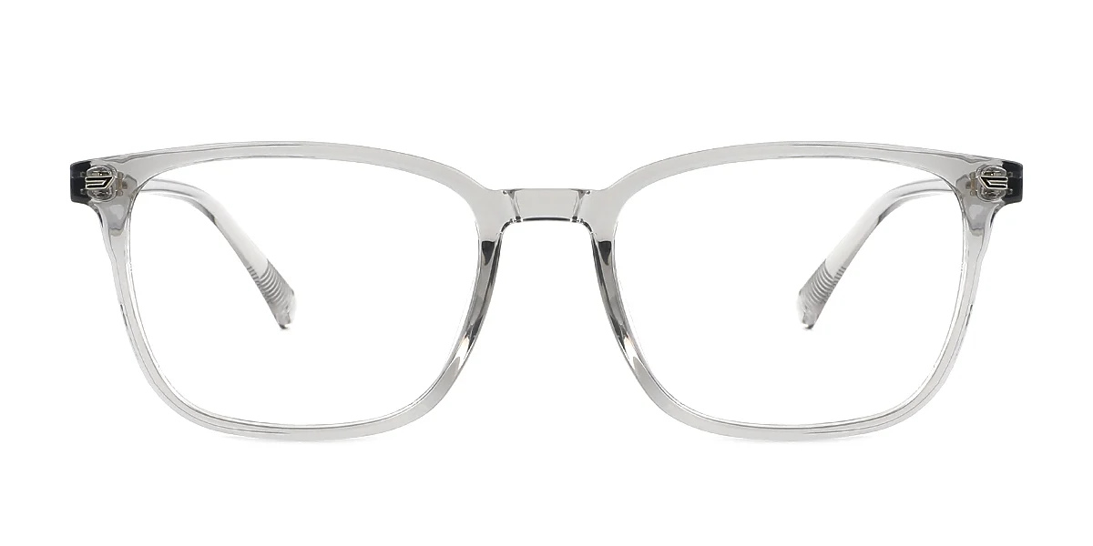 Grey Rectangle Simple Classic Super Light Custom Engraving Eyeglasses | WhereLight