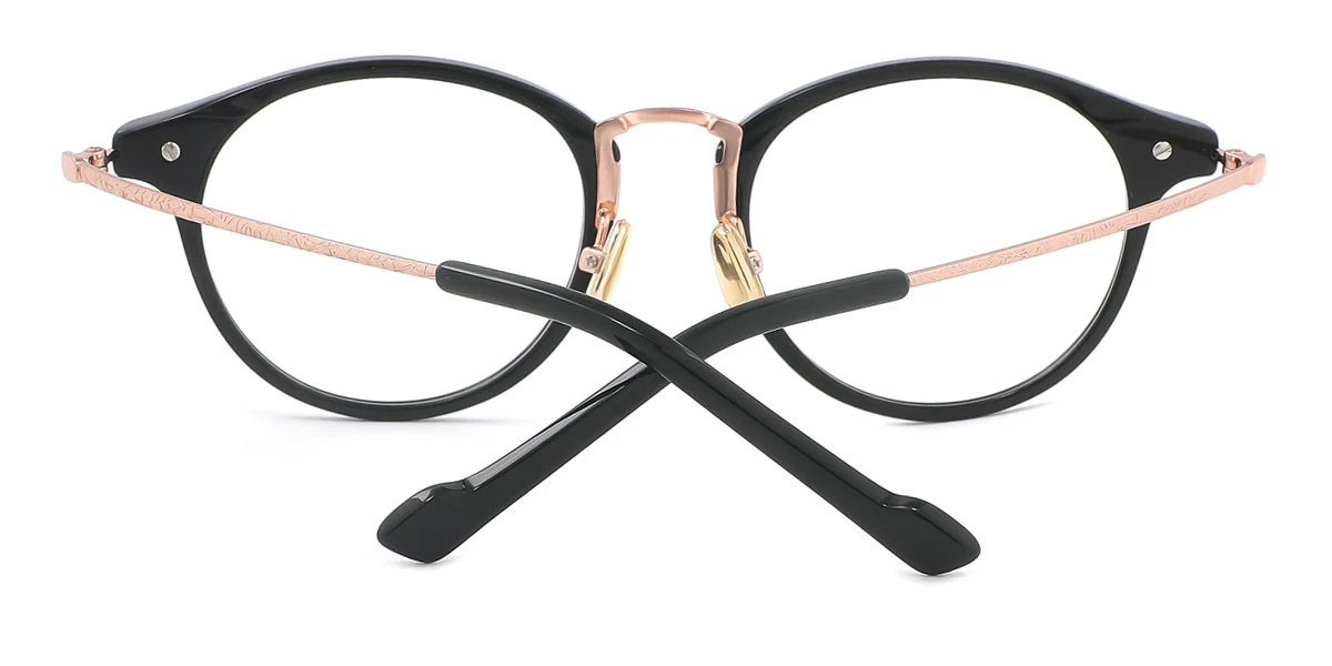 Black Round Unique  Eyeglasses | WhereLight