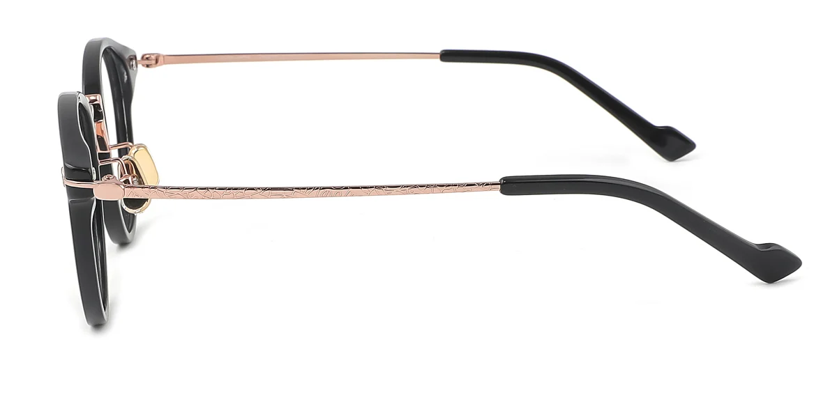 Black Round Unique  Eyeglasses | WhereLight