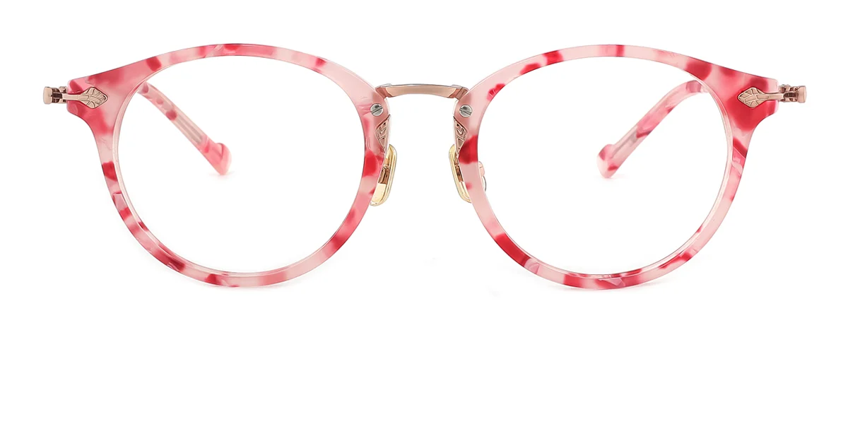 Pink Round Unique  Eyeglasses | WhereLight