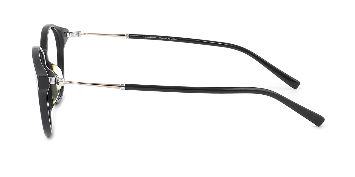 Black Round Unique  Eyeglasses | WhereLight