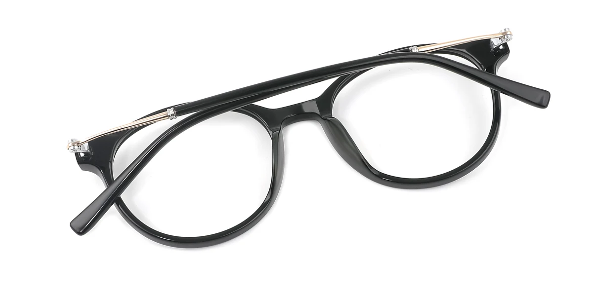 Black Round Unique  Eyeglasses | WhereLight