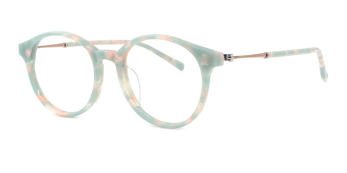 Green Round Unique  Eyeglasses | WhereLight