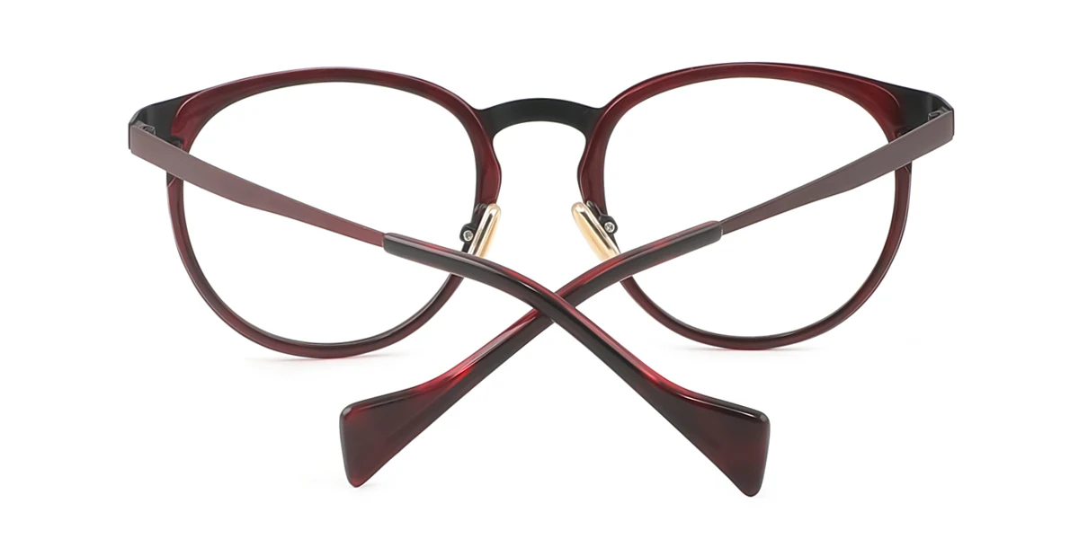 Red Round Oval Classic Retro Gorgeous  Eyeglasses | WhereLight