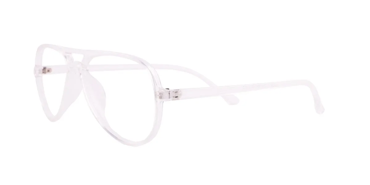Clear Aviator Retro Super Light Custom Engraving Eyeglasses | WhereLight