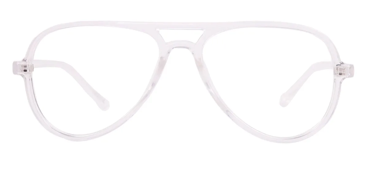 Clear Aviator Retro Super Light Custom Engraving Eyeglasses | WhereLight