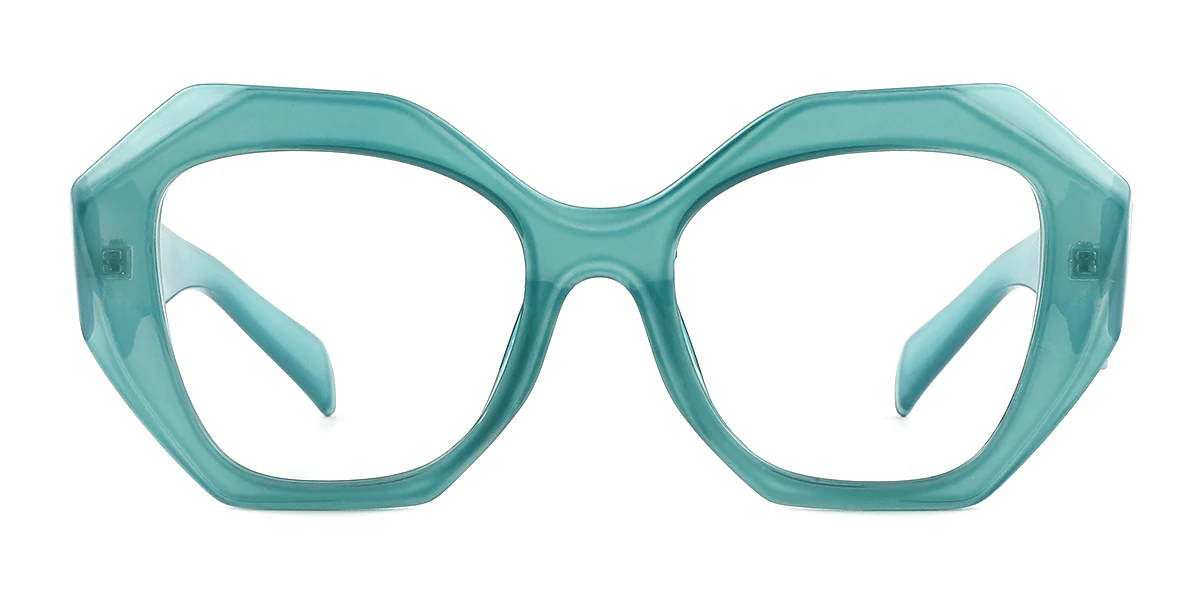 Blue Geometric Gorgeous Custom Engraving Eyeglasses | WhereLight