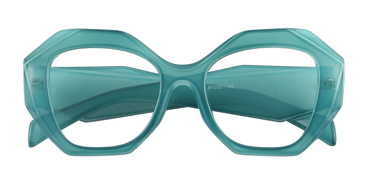 Blue Geometric Gorgeous Custom Engraving Eyeglasses | WhereLight