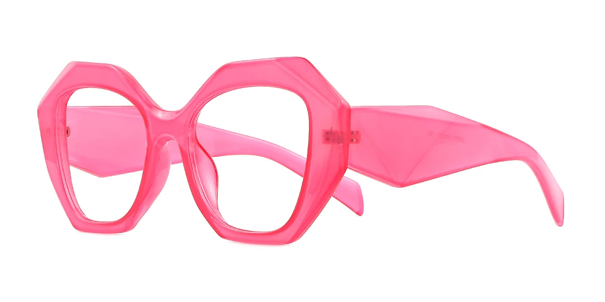 Pink Geometric Gorgeous Custom Engraving Eyeglasses | WhereLight