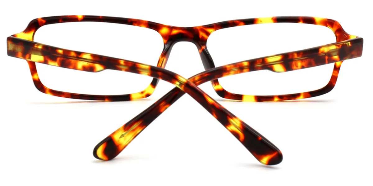 Other Rectangle Classic Floral Acetate Custom Engraving Eyeglasses | WhereLight