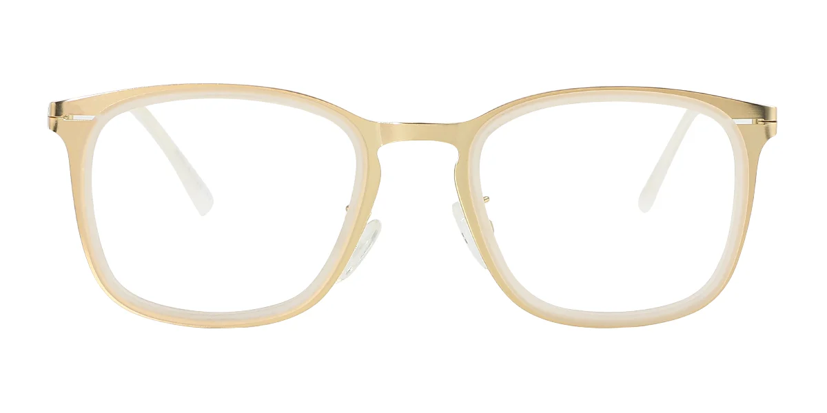 Gold Oval Simple Classic Custom Engraving Eyeglasses | WhereLight