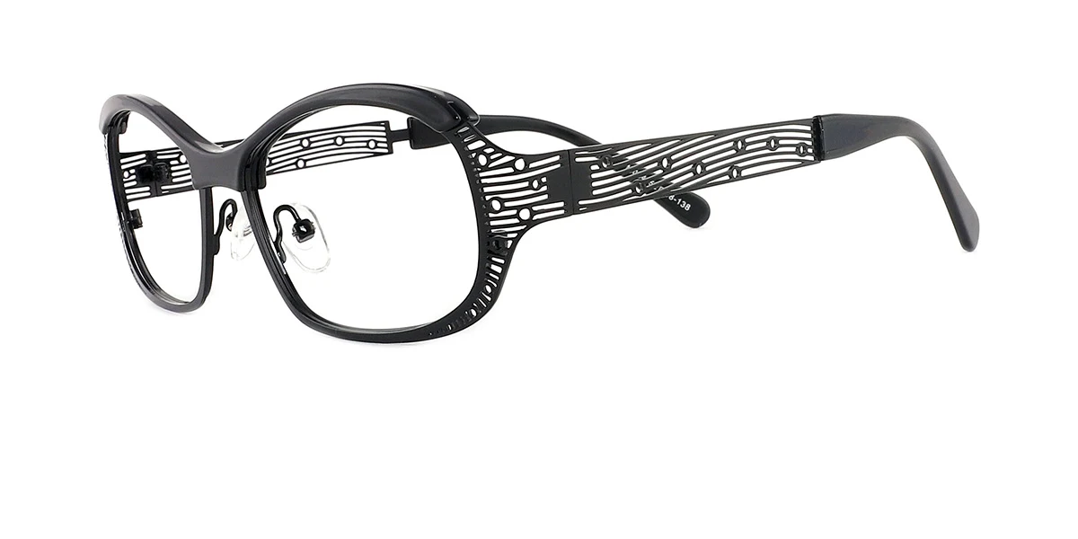 Black Irregular Unique  Eyeglasses | WhereLight