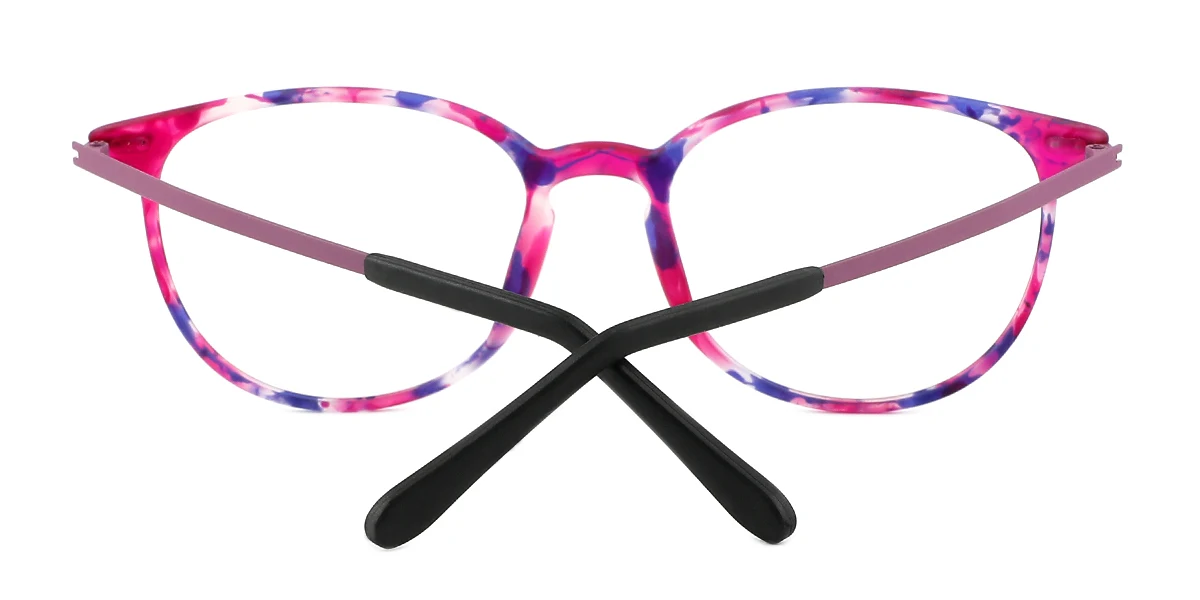 Purple Oval Retro Super Light Custom Engraving Eyeglasses | WhereLight