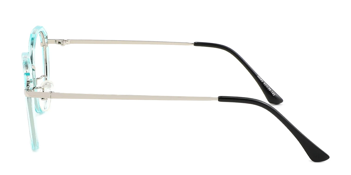Blue Oval Simple Classic Custom Engraving Eyeglasses | WhereLight