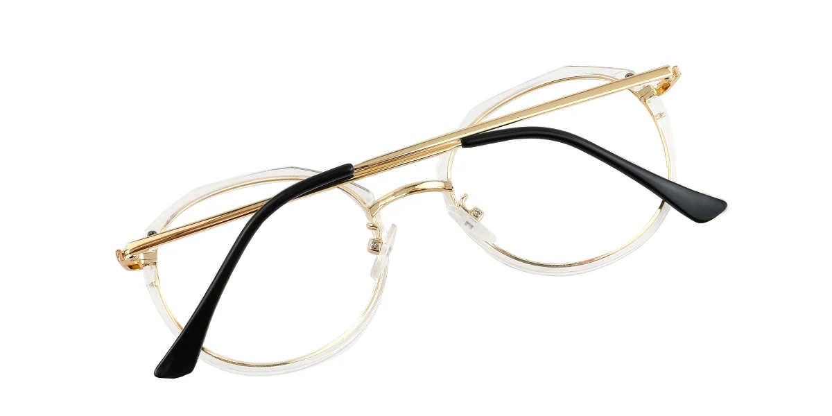Clear Oval Simple Classic Custom Engraving Eyeglasses | WhereLight