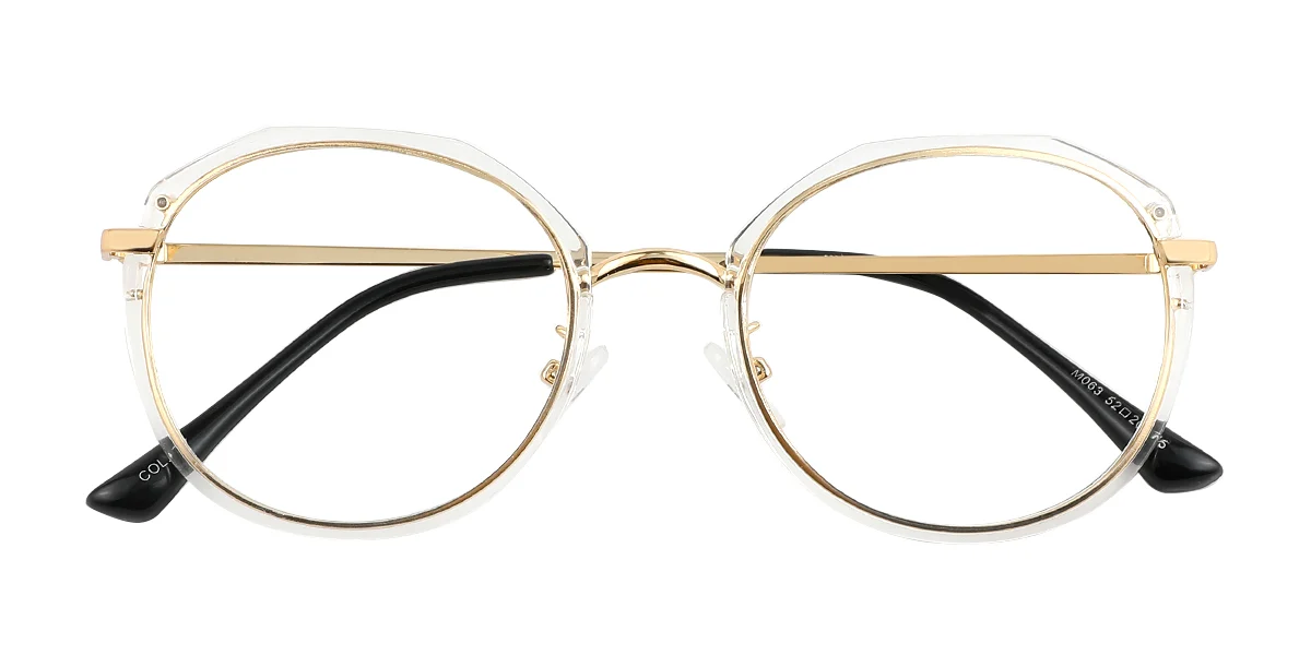 Clear Oval Simple Classic Custom Engraving Eyeglasses | WhereLight