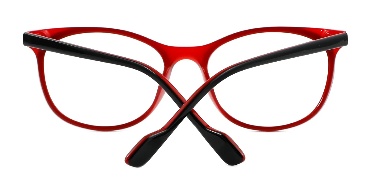 Black Oval Simple Classic Retro Spring Hinges Eyeglasses | WhereLight