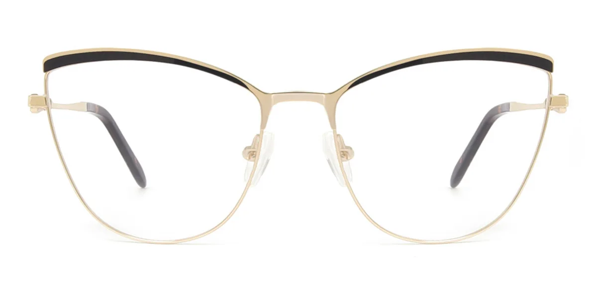Black Cateye Unique Spring Hinges Eyeglasses | WhereLight