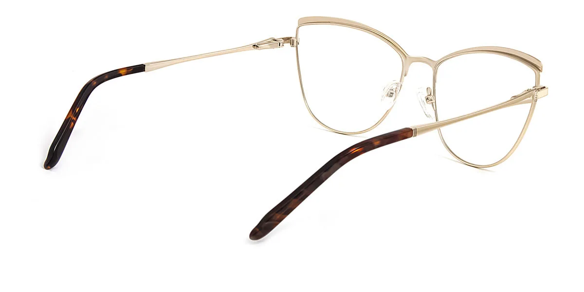 Brown Cateye Unique Spring Hinges Eyeglasses | WhereLight
