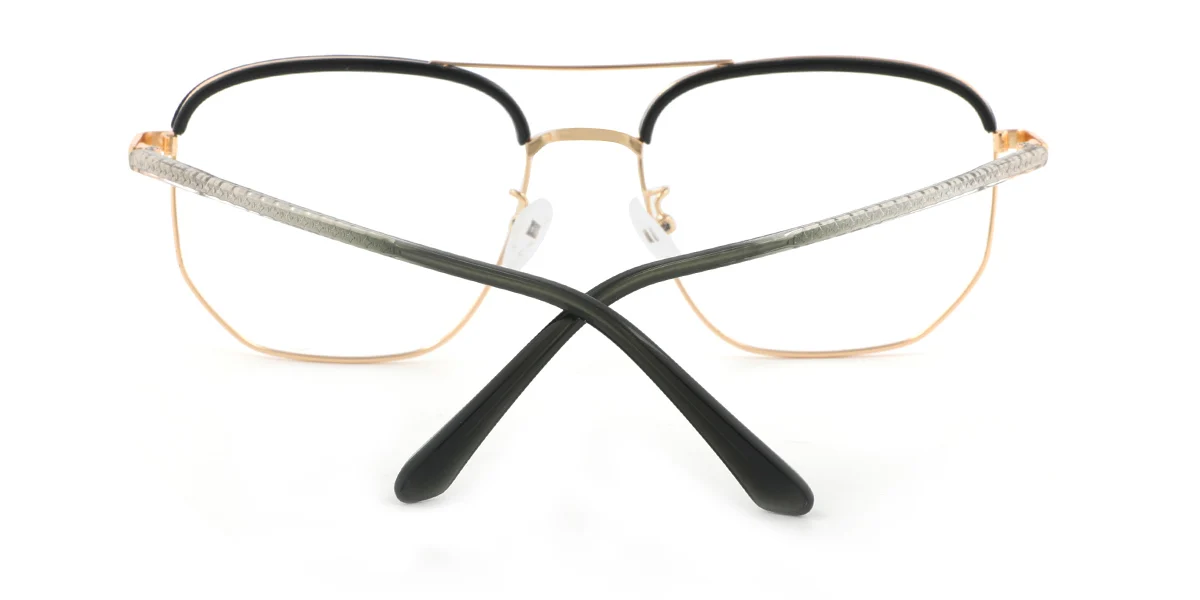 Black Rectangle Irregular Retro Unique Business  Eyeglasses | WhereLight