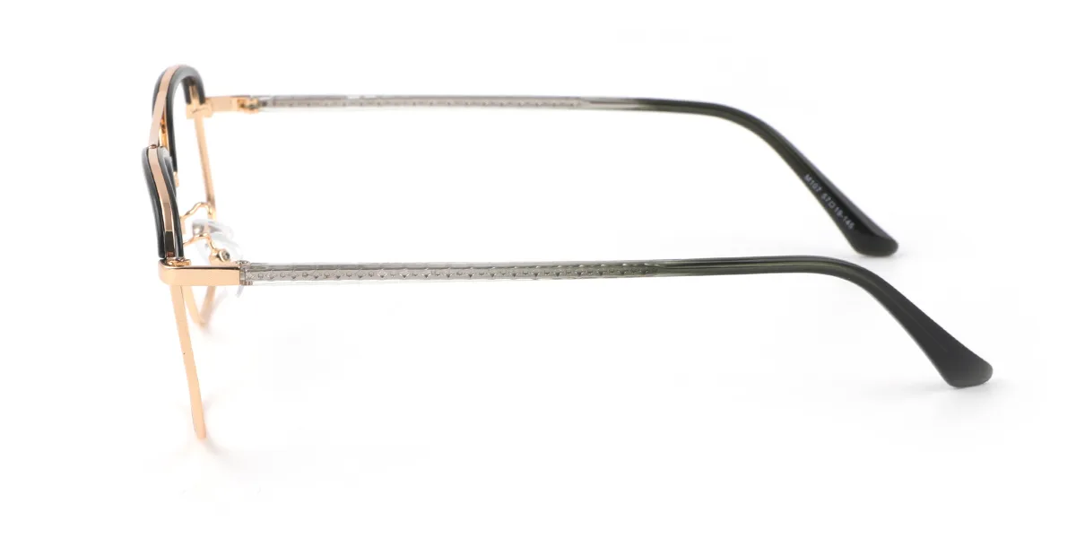 Black Rectangle Irregular Retro Unique Business  Eyeglasses | WhereLight