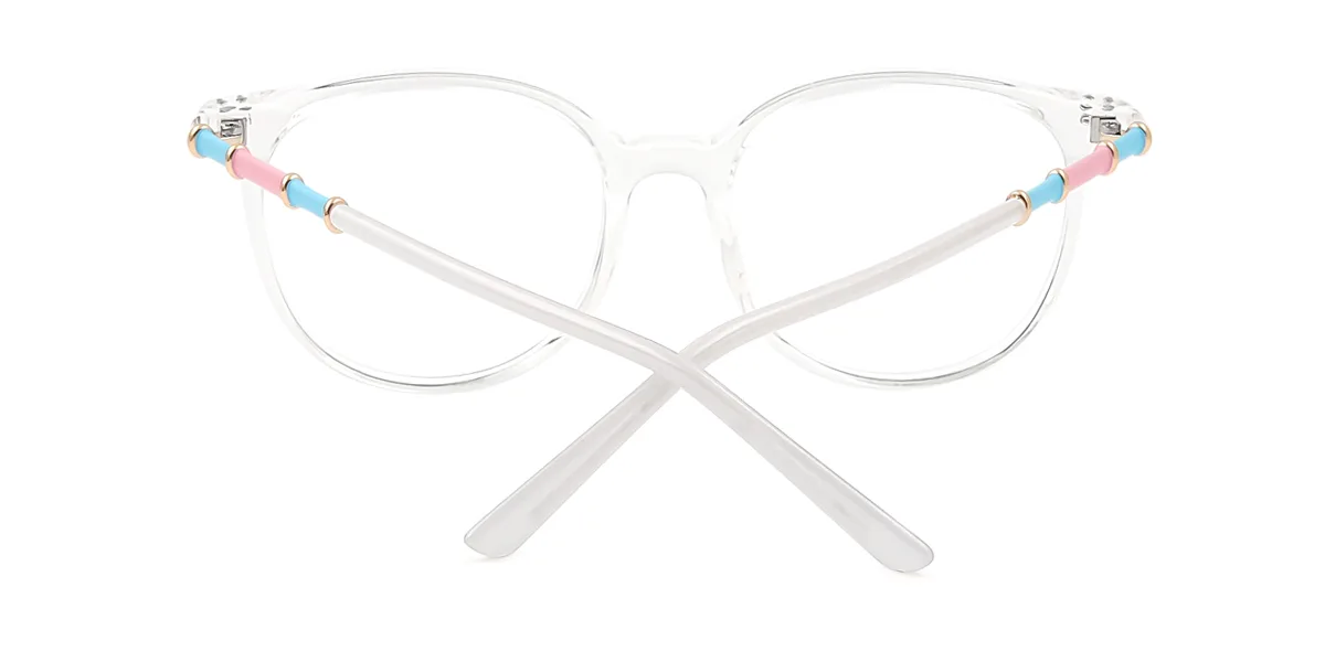Clear Round Oval Simple Classic Retro  Eyeglasses | WhereLight