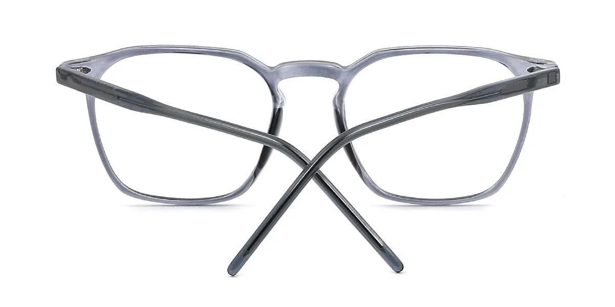 Grey Rectangle Simple Classic  Eyeglasses | WhereLight