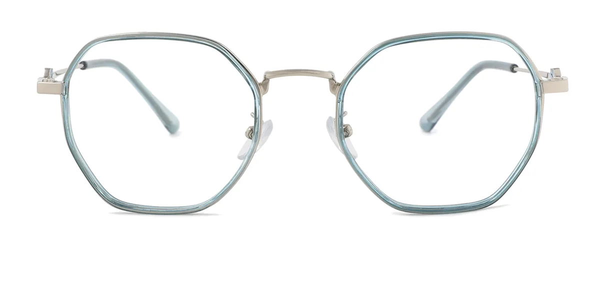 Blue Geometric Irregular Simple Retro Unique Gorgeous  Eyeglasses | WhereLight