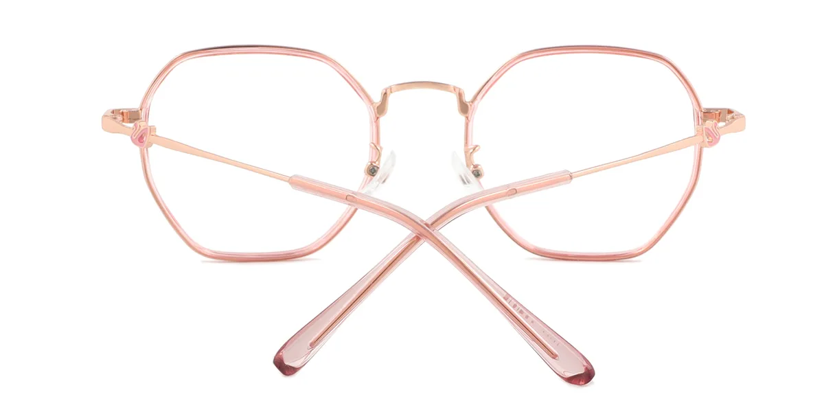 Pink Geometric Irregular Simple Retro Unique Gorgeous  Eyeglasses | WhereLight
