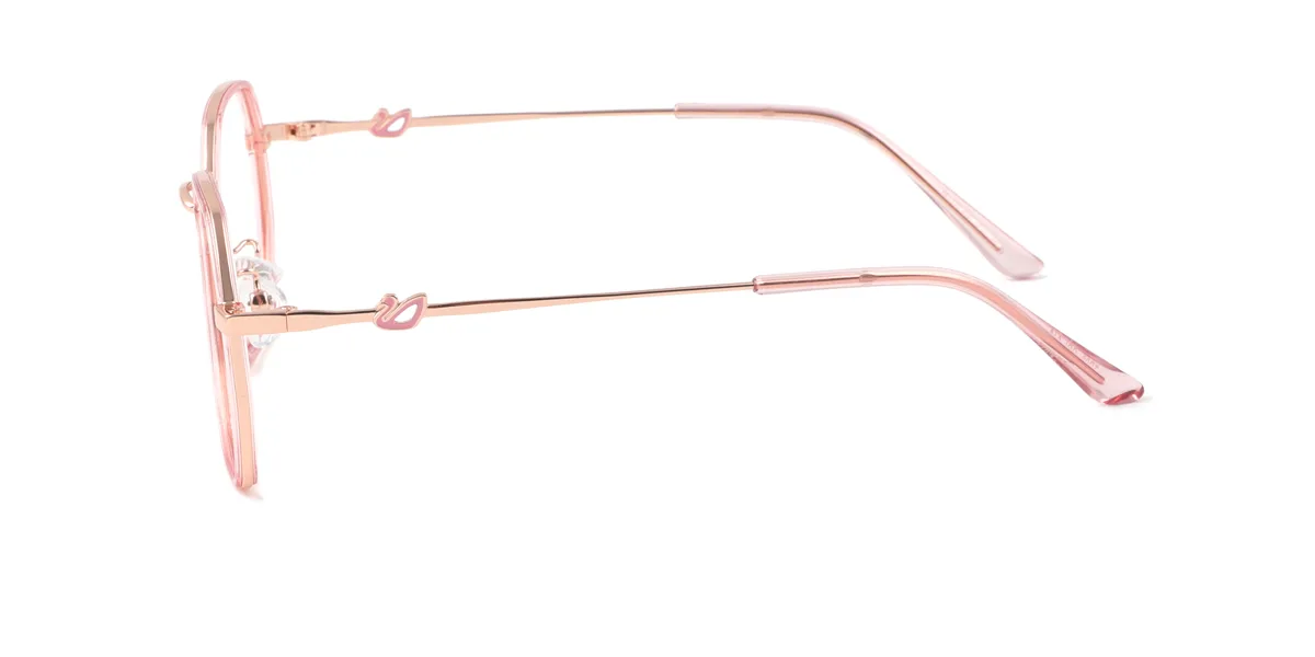 Pink Geometric Irregular Simple Retro Unique Gorgeous  Eyeglasses | WhereLight