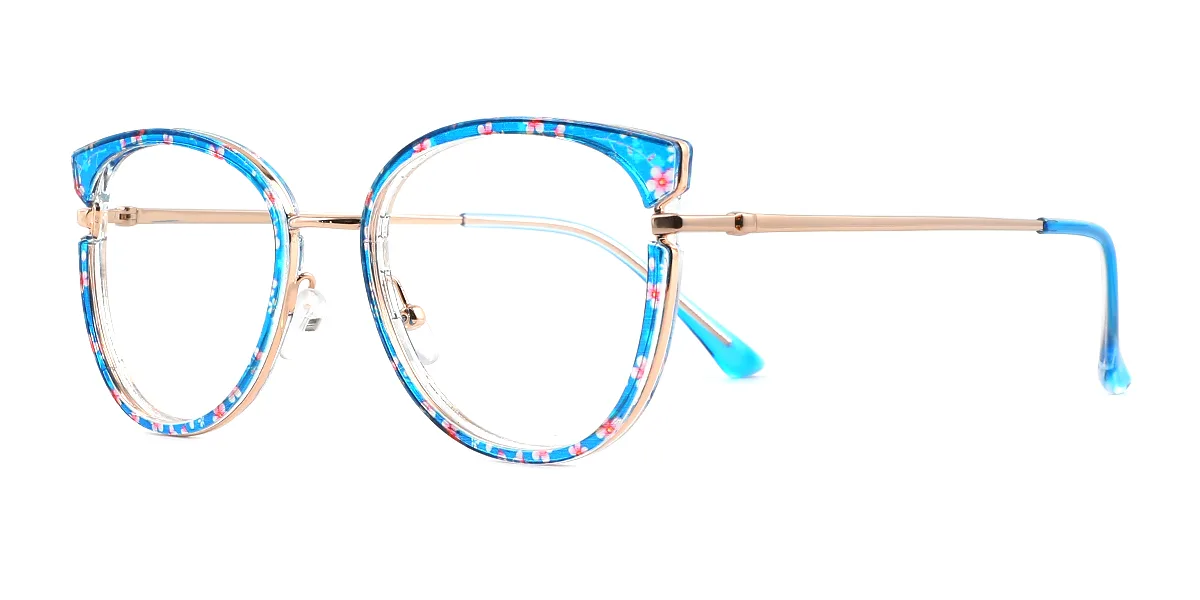 Blue Oval Classic Retro  Eyeglasses | WhereLight