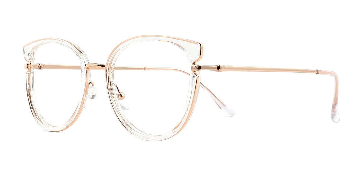 Clear Oval Classic Retro  Eyeglasses | WhereLight