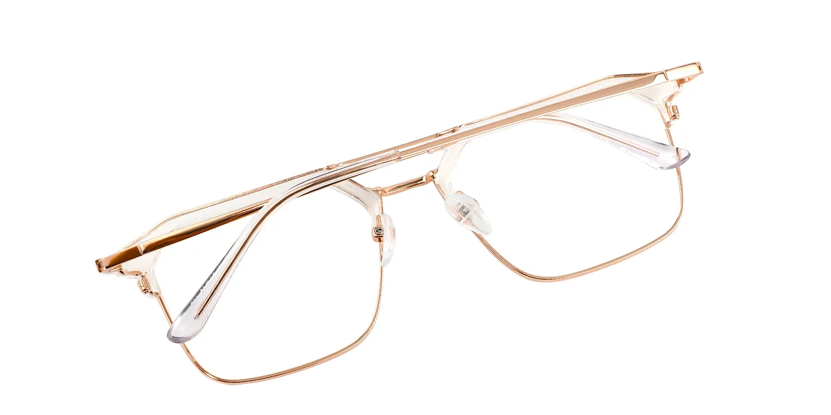Clear Rectangle Aviator Simple Classic Custom Engraving Eyeglasses | WhereLight