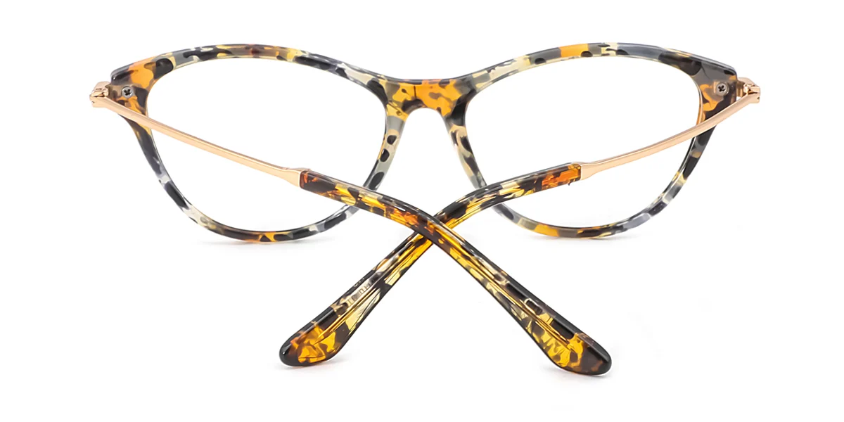 Tortoiseshell Cateye Oval Retro Unique Spring Hinges Super Light Custom Engraving Eyeglasses | WhereLight