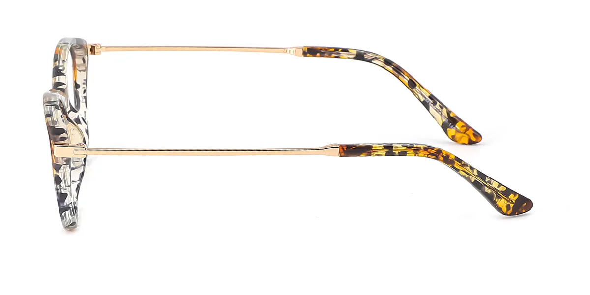 Tortoiseshell Cateye Oval Retro Unique Spring Hinges Super Light Custom Engraving Eyeglasses | WhereLight