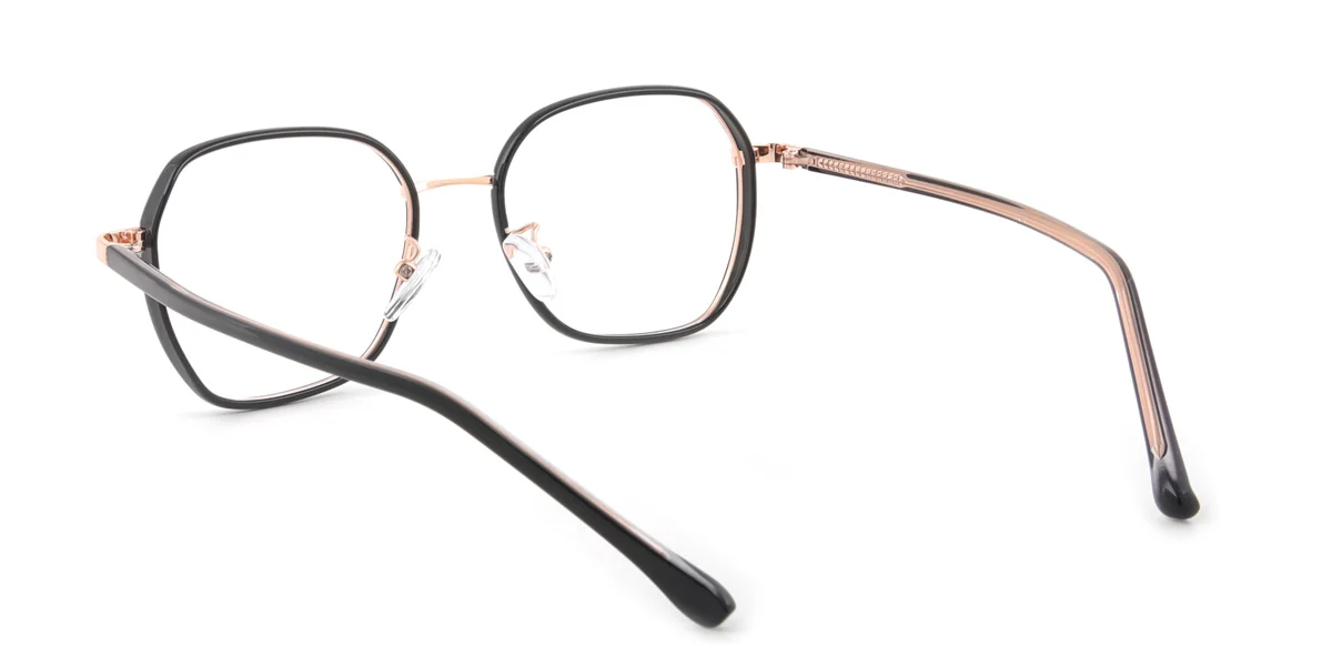 Black Geometric Unique  Eyeglasses | WhereLight