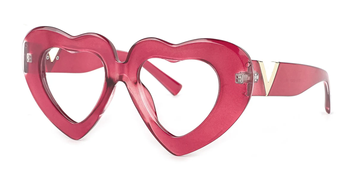 Red Heart Retro Unique Gorgeous Custom Engraving Eyeglasses | WhereLight