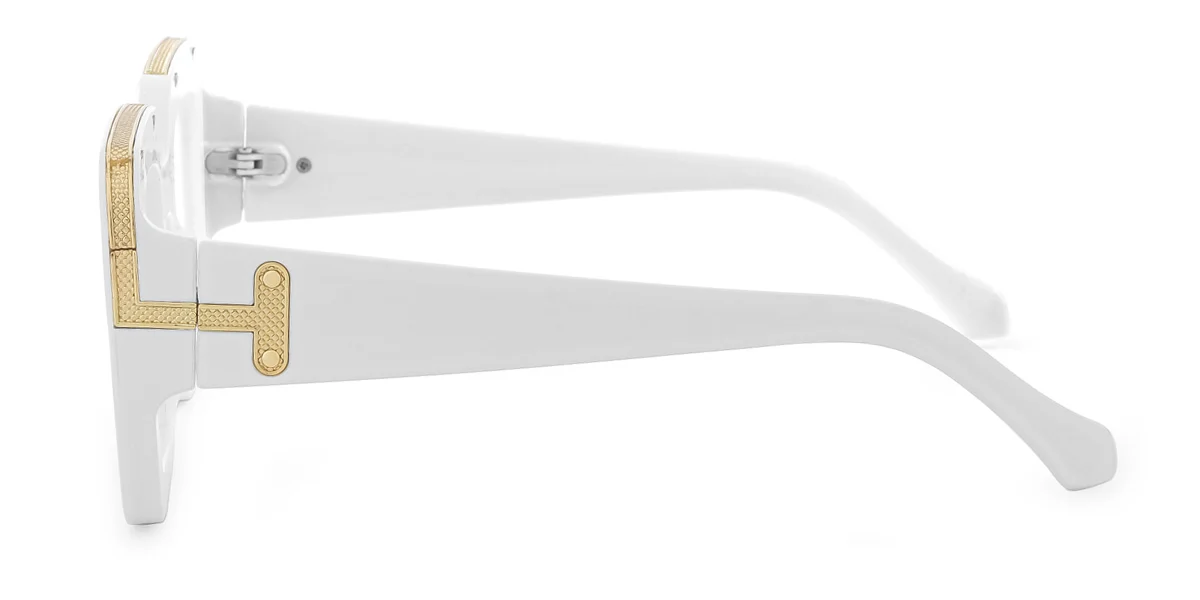 White Rectangle Gorgeous Custom Engraving Eyeglasses | WhereLight
