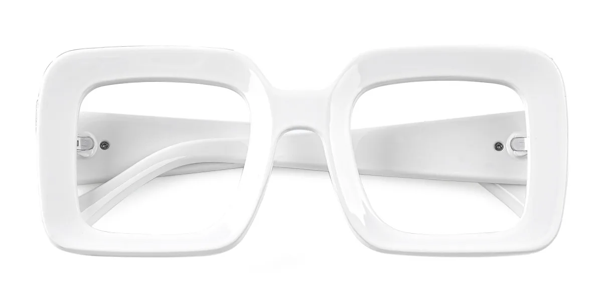 White Rectangle Gorgeous Custom Engraving Eyeglasses | WhereLight