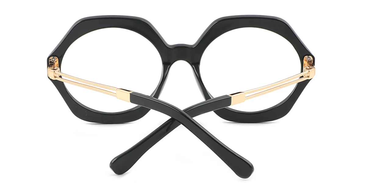 Black Oval Geometric Irregular Retro Unique Gorgeous  Eyeglasses | WhereLight