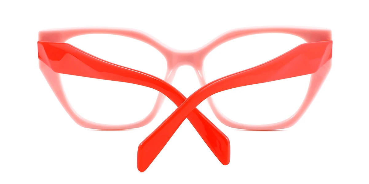 Pink Irregular Simple Classic Custom Engraving Eyeglasses | WhereLight