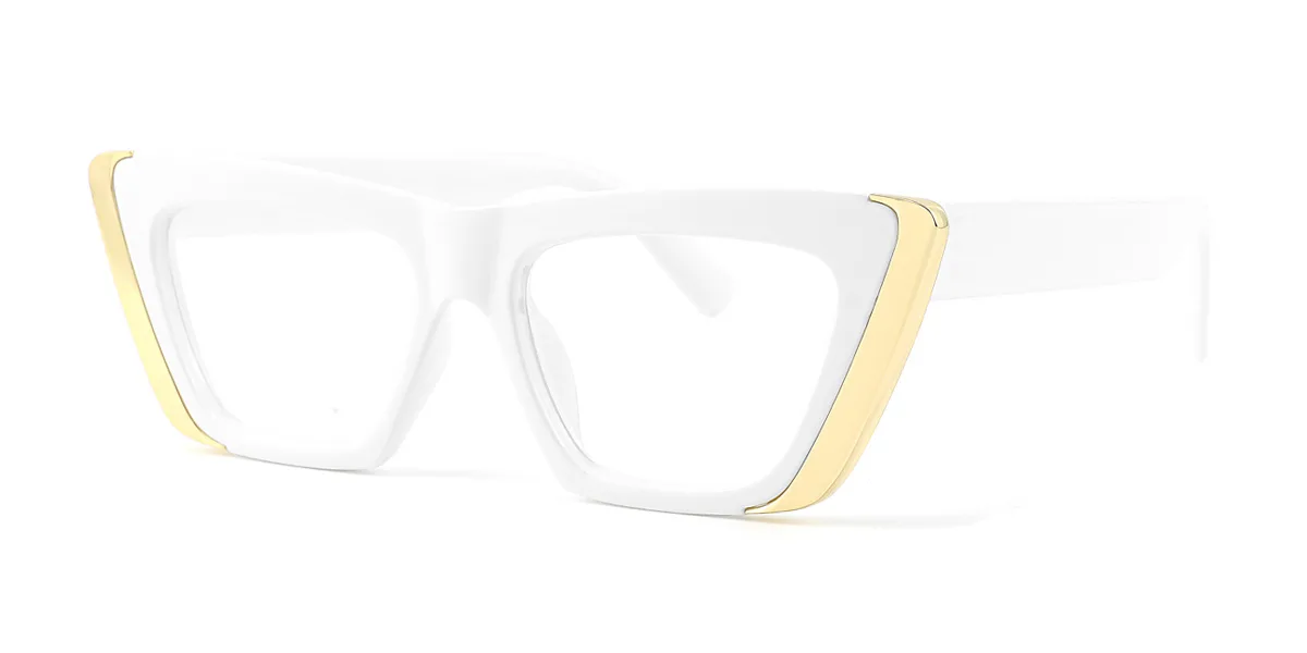 White Cateye Unique Gorgeous  Eyeglasses | WhereLight