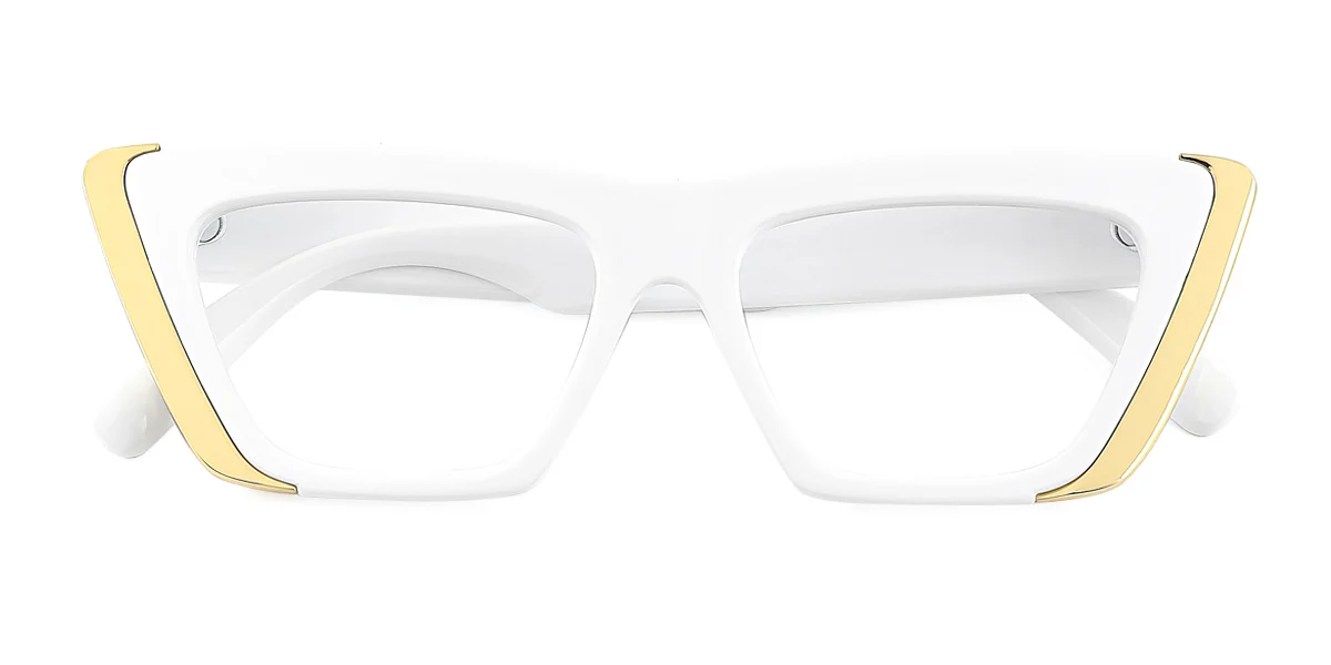 White Cateye Unique Gorgeous  Eyeglasses | WhereLight