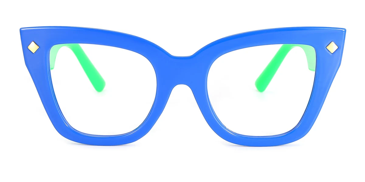 Blue Cateye Unique  Eyeglasses | WhereLight