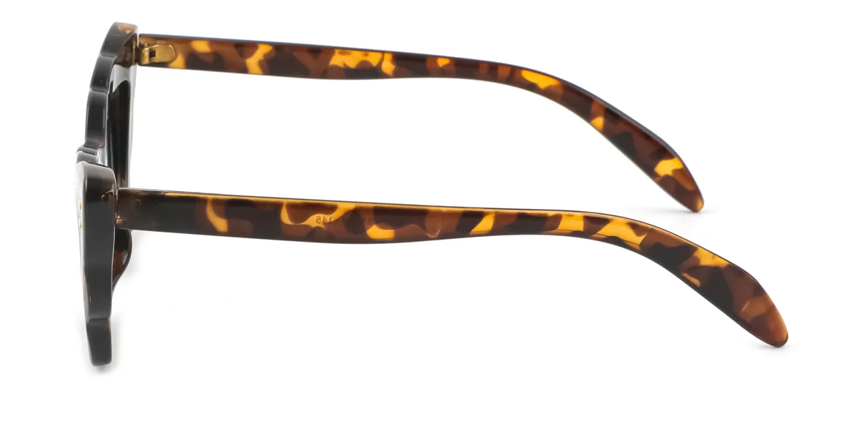 Tortoiseshell Cateye Rectangle Irregular Unique Gorgeous Custom Engraving Eyeglasses | WhereLight